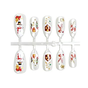 Maniküüri kleepsud Cat-Eye efektiga, jõululume motiiv, 30 tk