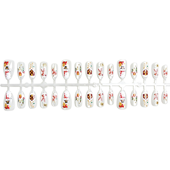 Maniküüri kleepsud Cat-Eye efektiga, jõululume motiiv, 30 tk