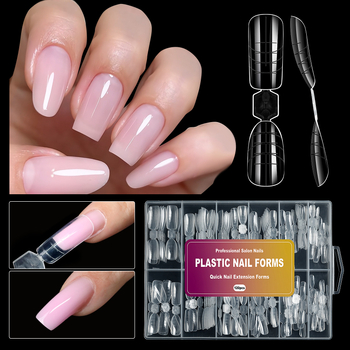 Manzilin 2-ühes küünevorm küünepikenduseks, keskmise kujuga, liblika muster, OEM, päritolu Zhejiang, 120-tükiline karp