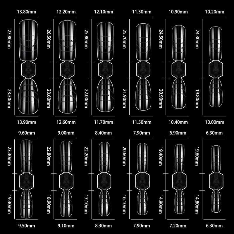 Manzilin 2-ühes küünevorm küünepikenduseks, keskmise kujuga, liblika muster, OEM, päritolu Zhejiang, 120-tükiline karp