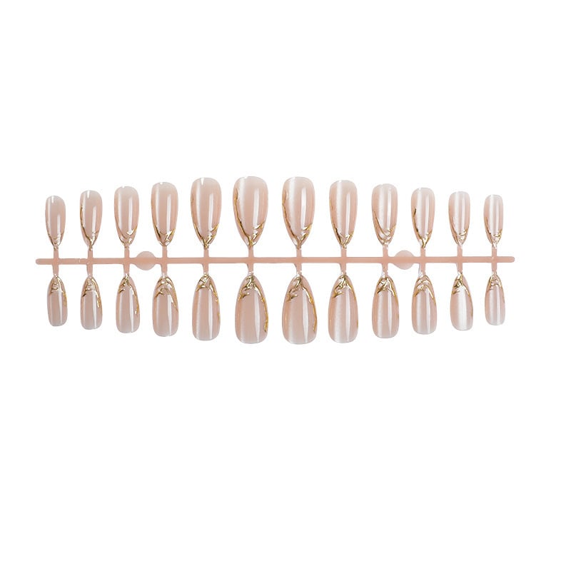 Kunstküüned kassisilma efektiga, mandlikujulise kujuga, maniküüri kleepsud kooriku mustriga ja metalliliste joonte aktsentidega