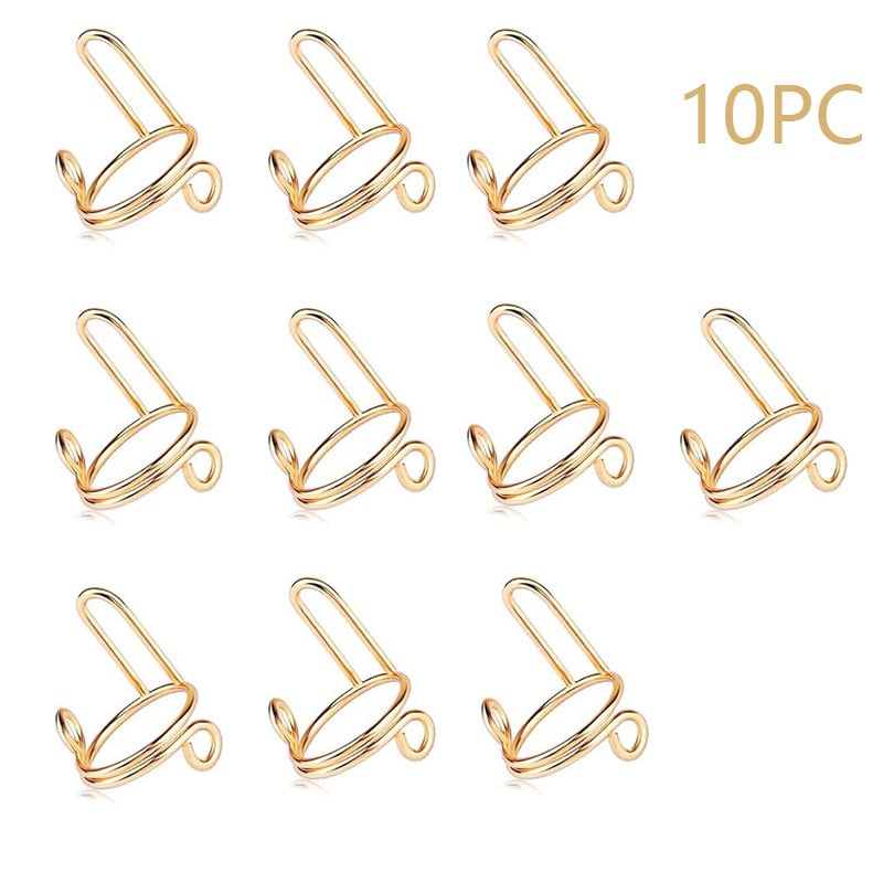 Női vintage stílusú körömgyűrűk — anyag: réz, U alakú forma, elektroplating, 10 darabos készlet