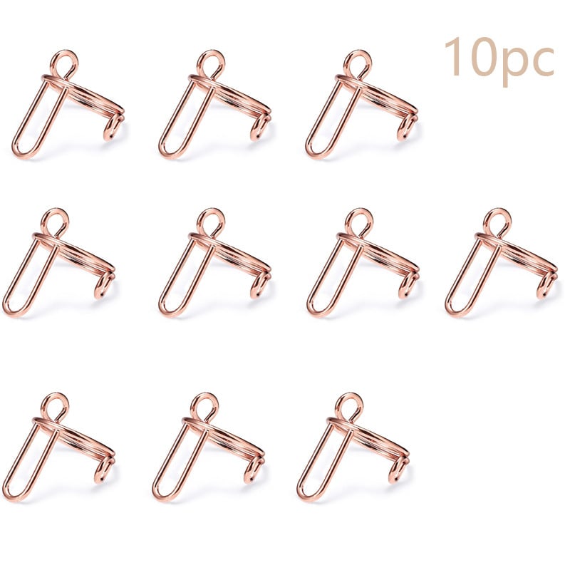 Női vintage stílusú körömgyűrűk — anyag: réz, U alakú forma, elektroplating, 10 darabos készlet