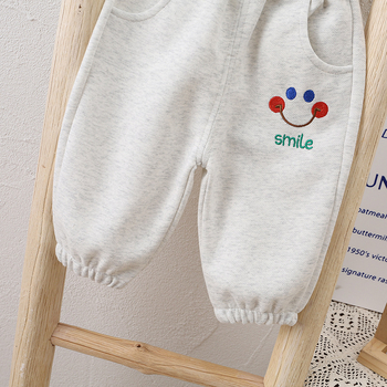 Unisex beebide kaheosaline komplekt: karikatuurmuster, puuvillane trikotaaž, pehme kangas, kevad-sügis, vanuserühm 1–3 aastat (80–100 cm), pikkade varrukatega tops + püksid