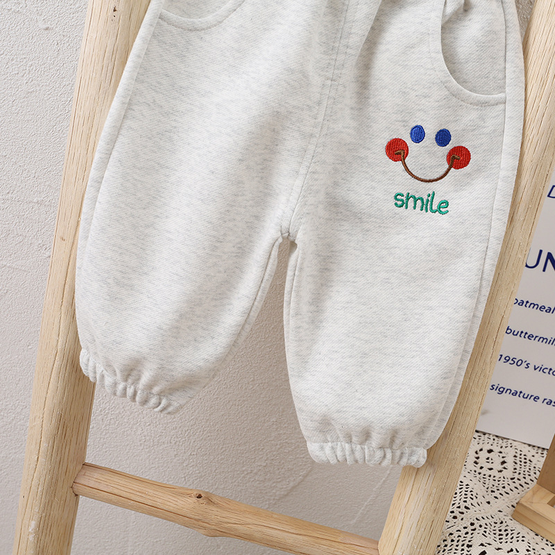 Unisex beebide kaheosaline komplekt: karikatuurmuster, puuvillane trikotaaž, pehme kangas, kevad-sügis, vanuserühm 1–3 aastat (80–100 cm), pikkade varrukatega tops + püksid