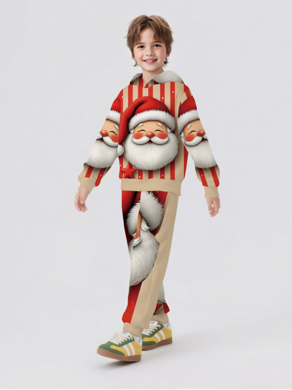 Детски спортен комплект с качулка – 2 части: суитшърт с дълги ръкави и панталони, памучна смес с 50-70% полиестер, за пролет и есен, за деца над 8 години.