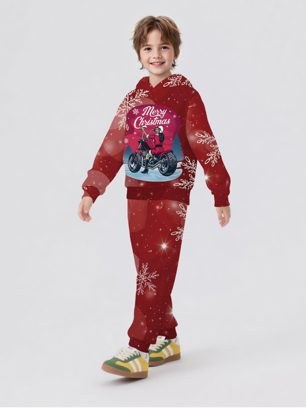 Детски спортен комплект с качулка – 2 части: суитшърт с дълги ръкави и панталони, памучна смес с 50-70% полиестер, за пролет и есен, за деца над 8 години.