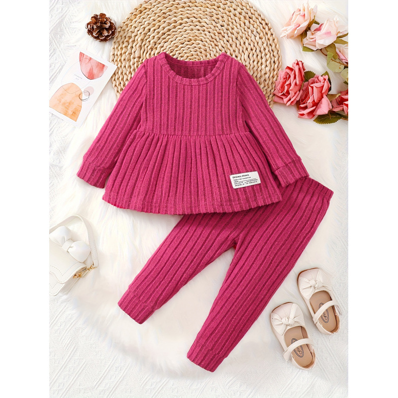 Детски костюм с панталони – сладък стил, плат от регенерирана целулоза, есенно-зимна колекция 2026.