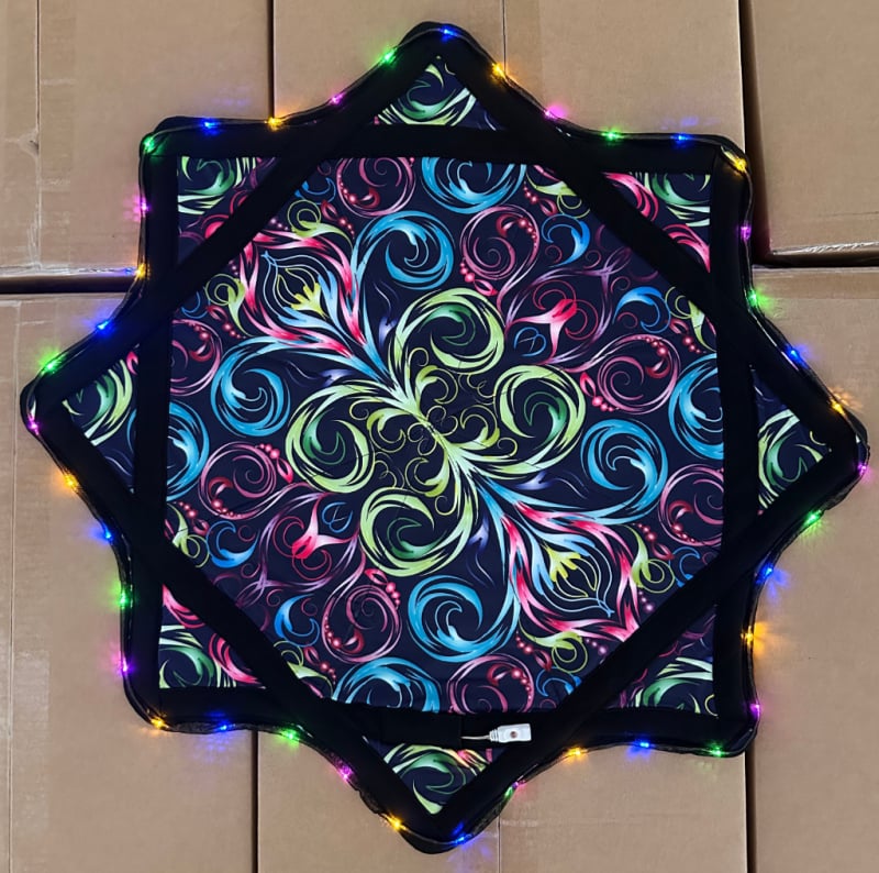 Șal de dans Yangko din Lycra, formă octagonală, pentru adulți, Primăvara 2023