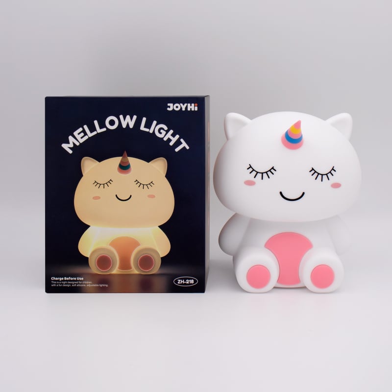 Lastele mõeldud öövalgust, kuusnurkne kujundus loomamotiividega (dinozaur ja mesilane), silikoonist abažuur, Type-C toide, joonisfilmistiilis, tööiga üle 100000 tunni