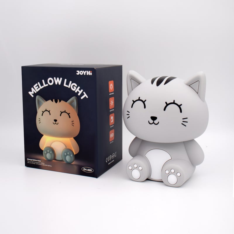 Lastele mõeldud öövalgust, kuusnurkne kujundus loomamotiividega (dinozaur ja mesilane), silikoonist abažuur, Type-C toide, joonisfilmistiilis, tööiga üle 100000 tunni