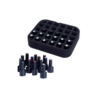 15 ml бутилка за етерично масло със спонжово отделение; Материал: финопорест спонж; Плътност: 16 кг/м3; Характеристики: 11