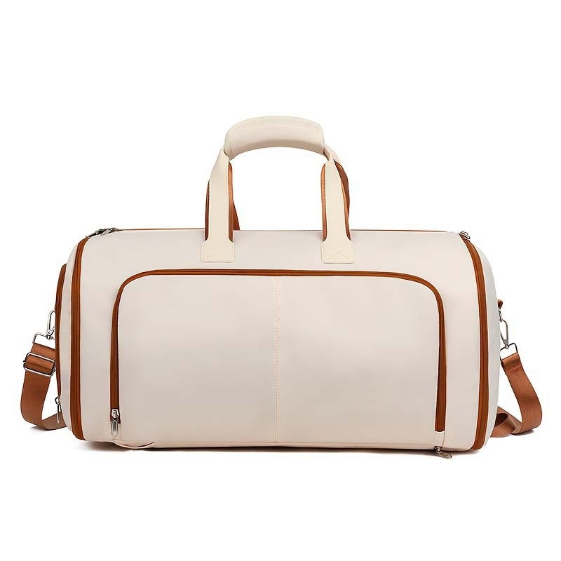 Чанта за пътуване с капак, найлон, овална форма, цип за отваряне, ламинирана вътрешност с ламиниран цип, двойна презрамка, подходяща за пътуване и свободно време