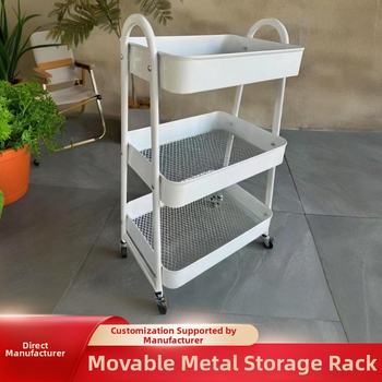 Metallist hoiustamisriiul - 3-korruseline, liikuv, süsinikterasest, mitmeotstarbeline