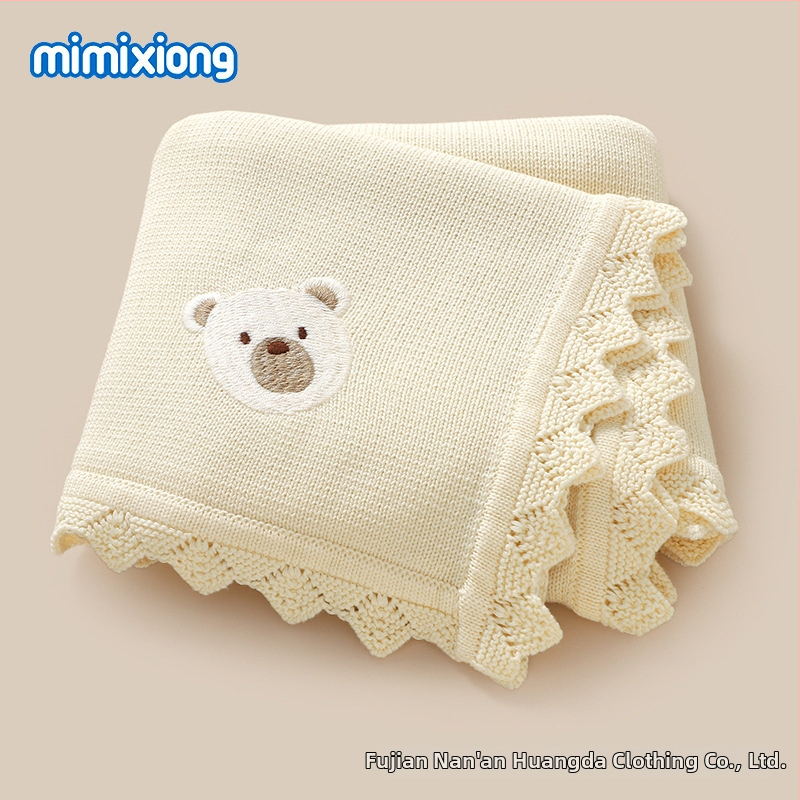 Puuvillane beebi tekk kärudeks, Mimi Bear bränd, armas karu muster, sobib kevadeks, suveks ja sügistalveks, imikutele ja 1–3-aastastele lastele