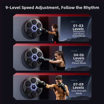 Умен музикален кръгъл боксов апарат за домашна употреба – ABS, висящ тип, електронна мишена, вътрешен фитнес за възрастни и деца