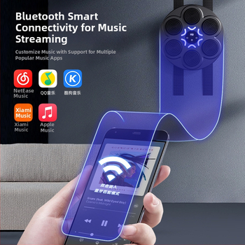 Умен музикален кръгъл боксов апарат за домашна употреба – ABS, висящ тип, електронна мишена, вътрешен фитнес за възрастни и деца