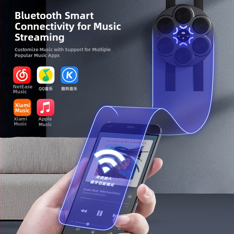 Умен музикален кръгъл боксов апарат за домашна употреба – ABS, висящ тип, електронна мишена, вътрешен фитнес за възрастни и деца