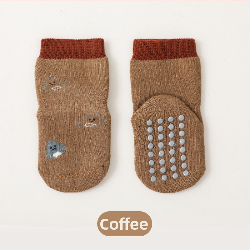 Lastes põrandasokid karikatuurmustriga, paksu terry kangaga, libisemiskindel, 80% kammitud puuvill, hingavad ja soojad