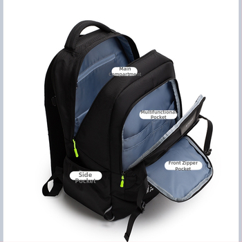 Раница унисекс, нейлонова, градски стил, обем 20–35 л, водоустойчива, презрамки с въздушна възглавница