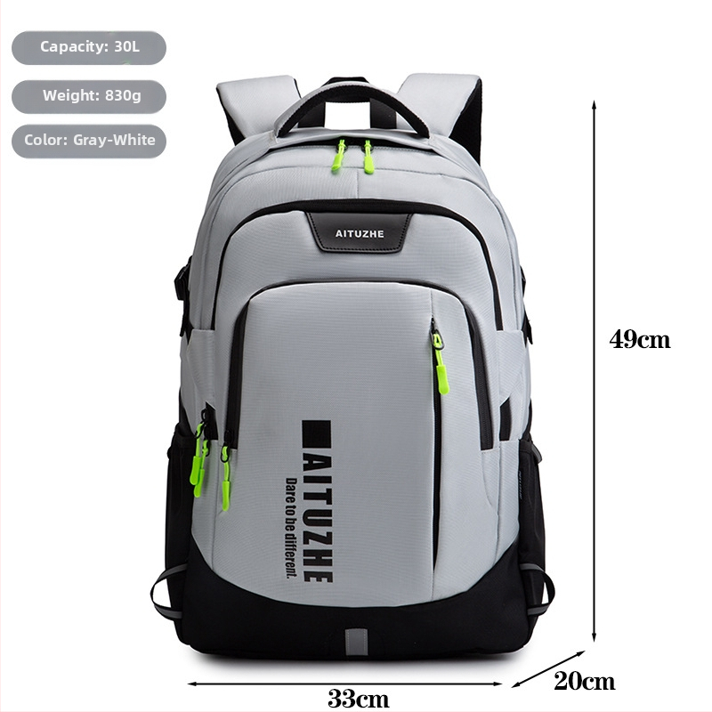 Раница унисекс, нейлонова, градски стил, обем 20–35 л, водоустойчива, презрамки с въздушна възглавница