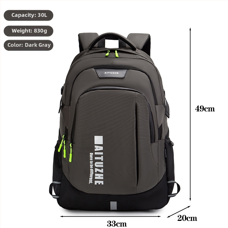 Раница унисекс, нейлонова, градски стил, обем 20–35 л, водоустойчива, презрамки с въздушна възглавница