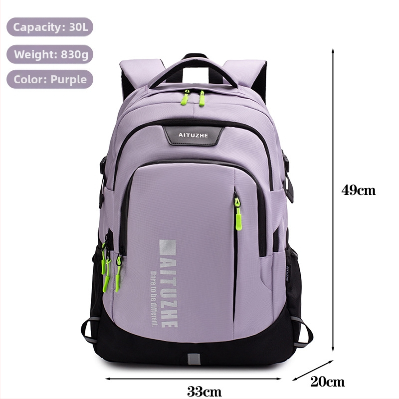 Раница унисекс, нейлонова, градски стил, обем 20–35 л, водоустойчива, презрамки с въздушна възглавница