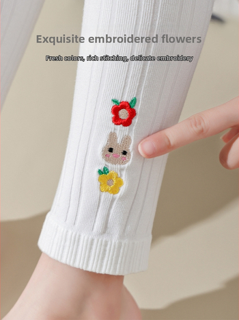 Детски чорапогащи от combed памук, средна плътност, карикатурен принт, дишащи, за деца на възраст 3–8 години