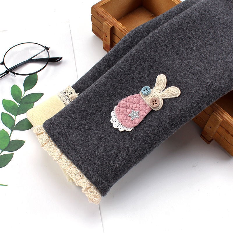 Леггинси за момичета, дебели, свободен силует, за есен и зима