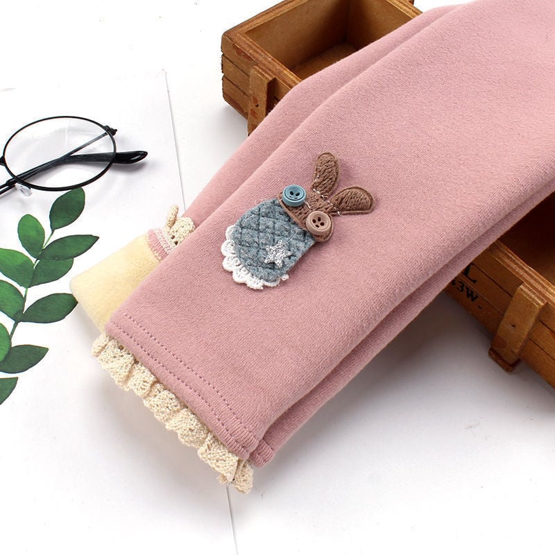 Леггинси за момичета, дебели, свободен силует, за есен и зима