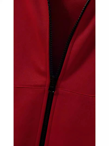 Детско яке за момчета с качулка, едноцветно, дълги ръкави, със стояща яка, 100% полиестер