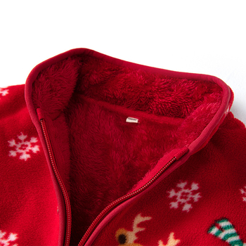 Детско поларено зимно яке 420 g, стояща яка, цип отпред, принт елен, подплата 100% полиестер