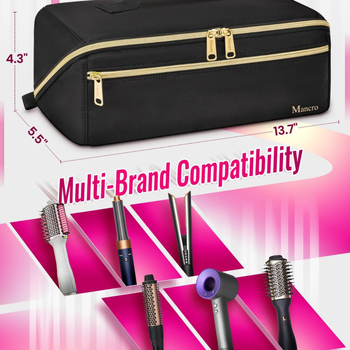 Персонализиран окачващ се органайзер за съхранение за сешоар и преса за коса, кубичен, Oxford плат, многофункционален, пътуване