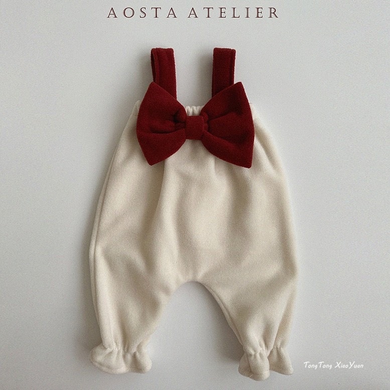 Зимен комплект за деца от две части, корейски стил, дебел памук (85%), дълги ръкави, пуловер без качулка, едноцветен, за деца 1–3 години