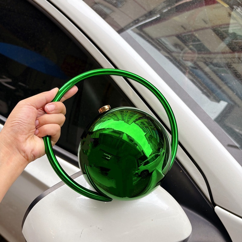 Akrüülkõrvakäekott marmormustriga, sfääriline õhtukott lukustusega, vooderita, sisemine dokumendikott