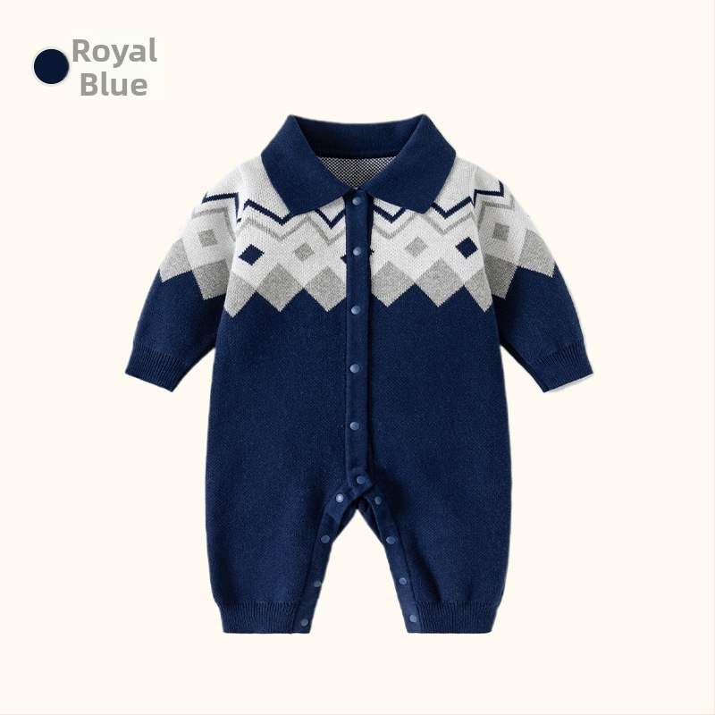 Briti stiilis kudum beebi kombinesoon - 100% puuvill, paks trikotaaž, pikad varrukad, sobib mõlemale soole beebile, ühe riviga kinnitamine