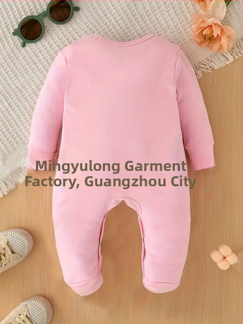 Vastsündinute romper südameprinti ja krooni, kootud polüester 95%, pikad varrukad, eesmine nupupugude sulgemine, kevad-sügisk, vanus 0–1 aasta