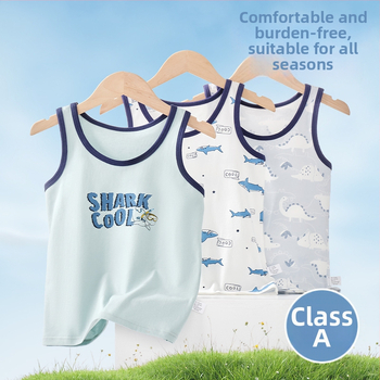 Bevarrukuline puuvillane topp poissile, igapäevase stiiliga, ümmarguse kaelusega, 95% puuvill, vanus 3–8 aastat (100–140 cm)