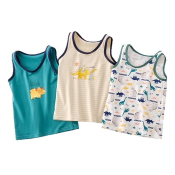 Безрукавка за момчета от 95% памук - ежедневна памучна безръкавка с кръгло деколте, за възраст 3–8 г (100–140 см)
