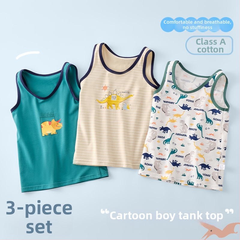 Bevarrukuline puuvillane topp poissile, igapäevase stiiliga, ümmarguse kaelusega, 95% puuvill, vanus 3–8 aastat (100–140 cm)