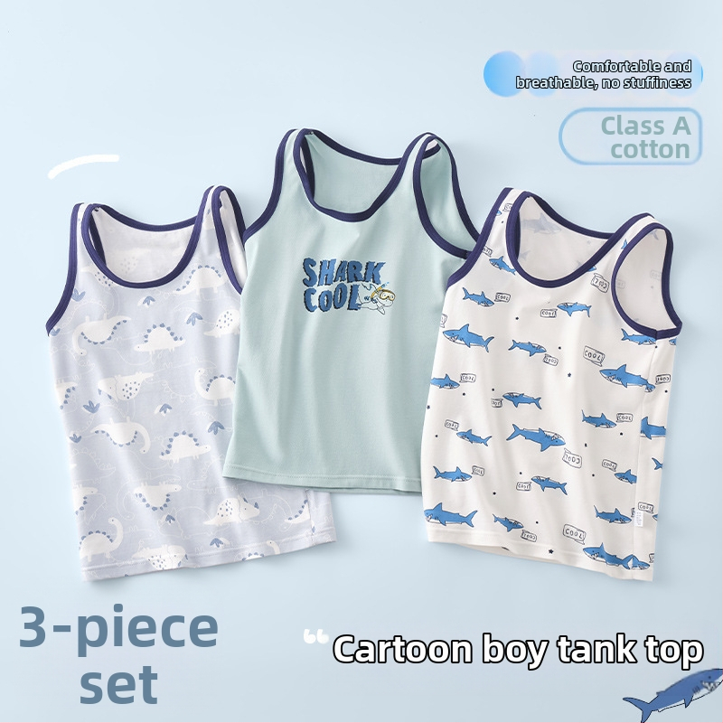 Bevarrukuline puuvillane topp poissile, igapäevase stiiliga, ümmarguse kaelusega, 95% puuvill, vanus 3–8 aastat (100–140 cm)