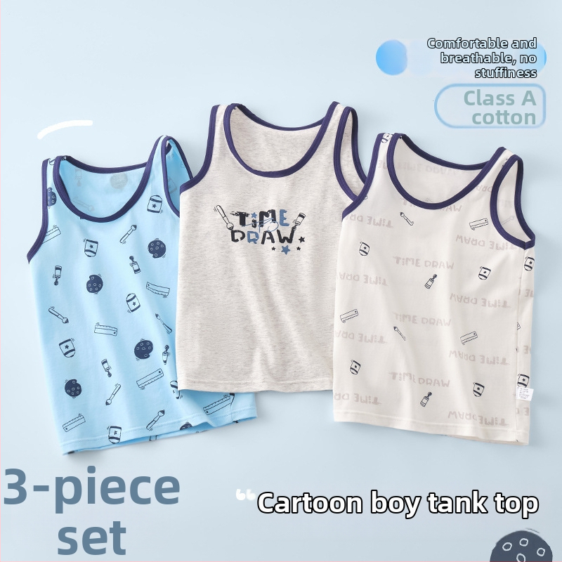 Bevarrukuline puuvillane topp poissile, igapäevase stiiliga, ümmarguse kaelusega, 95% puuvill, vanus 3–8 aastat (100–140 cm)