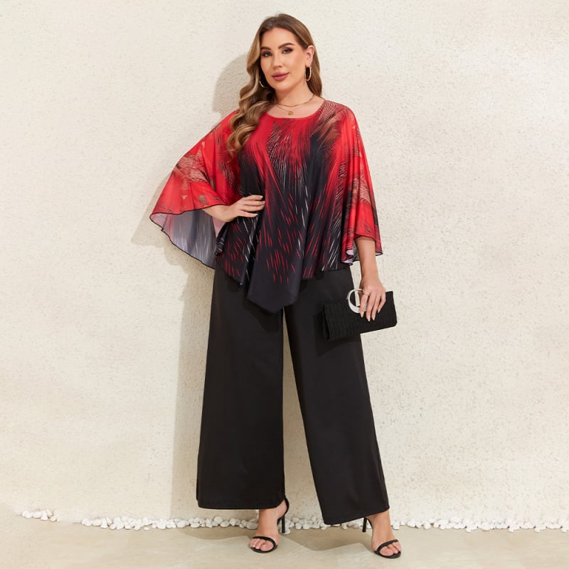 Елегантен гащеризон с принт на фойерверки и мрежести панели, задна ципа, странични джобове, еластичен полиестер, къси широки крачоли