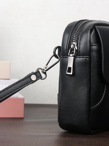 HOVIS PU мъжка клъч чанта – стил Бизнес елит, едноцветен дизайн, PU облицовка