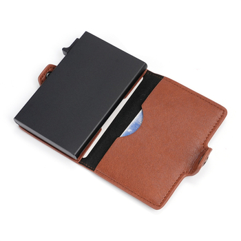 PU картодържател за банкови карти с RFID защита – унисекс, разширяем капацитет, антифрод защита, пролет 2025