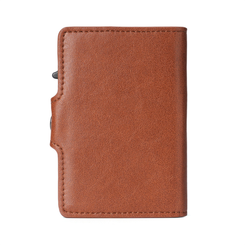 PU картодържател за банкови карти с RFID защита – унисекс, разширяем капацитет, антифрод защита, пролет 2025