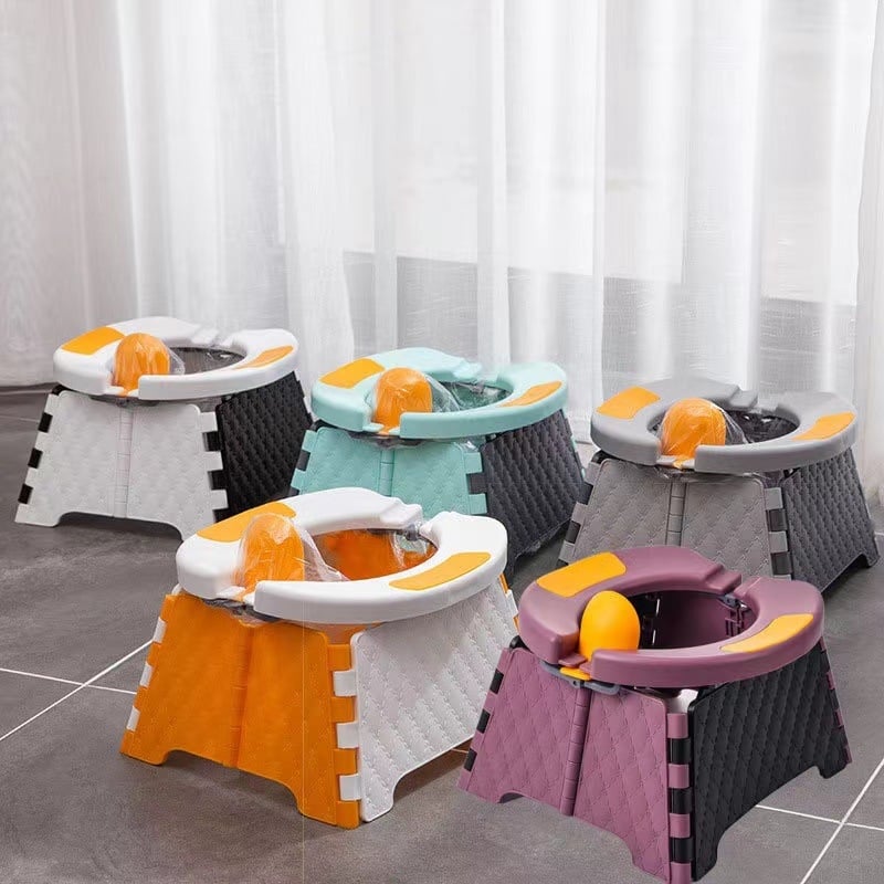 Toaletă pentru copii atașată la mașină – toaletă portabilă pliabilă, material PP, pentru vârsta 1–3 ani, brand Good and Cute