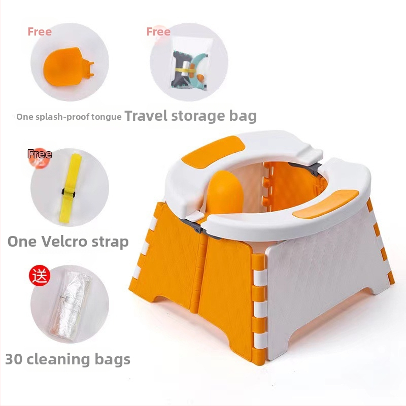 Toaletă pentru copii atașată la mașină – toaletă portabilă pliabilă, material PP, pentru vârsta 1–3 ani, brand Good and Cute