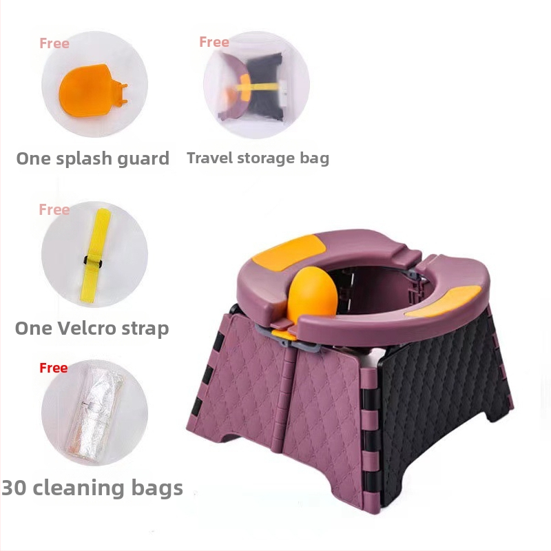 Toaletă pentru copii atașată la mașină – toaletă portabilă pliabilă, material PP, pentru vârsta 1–3 ani, brand Good and Cute