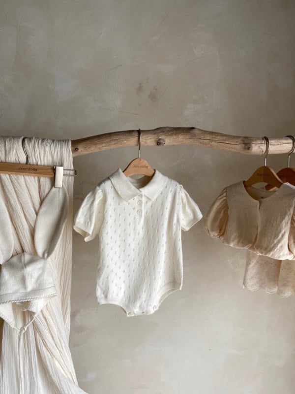 Гащеризон за бебета и деца - 100% памук, корейски стил, къс ръкав, унисекс, за деца 1–3 години